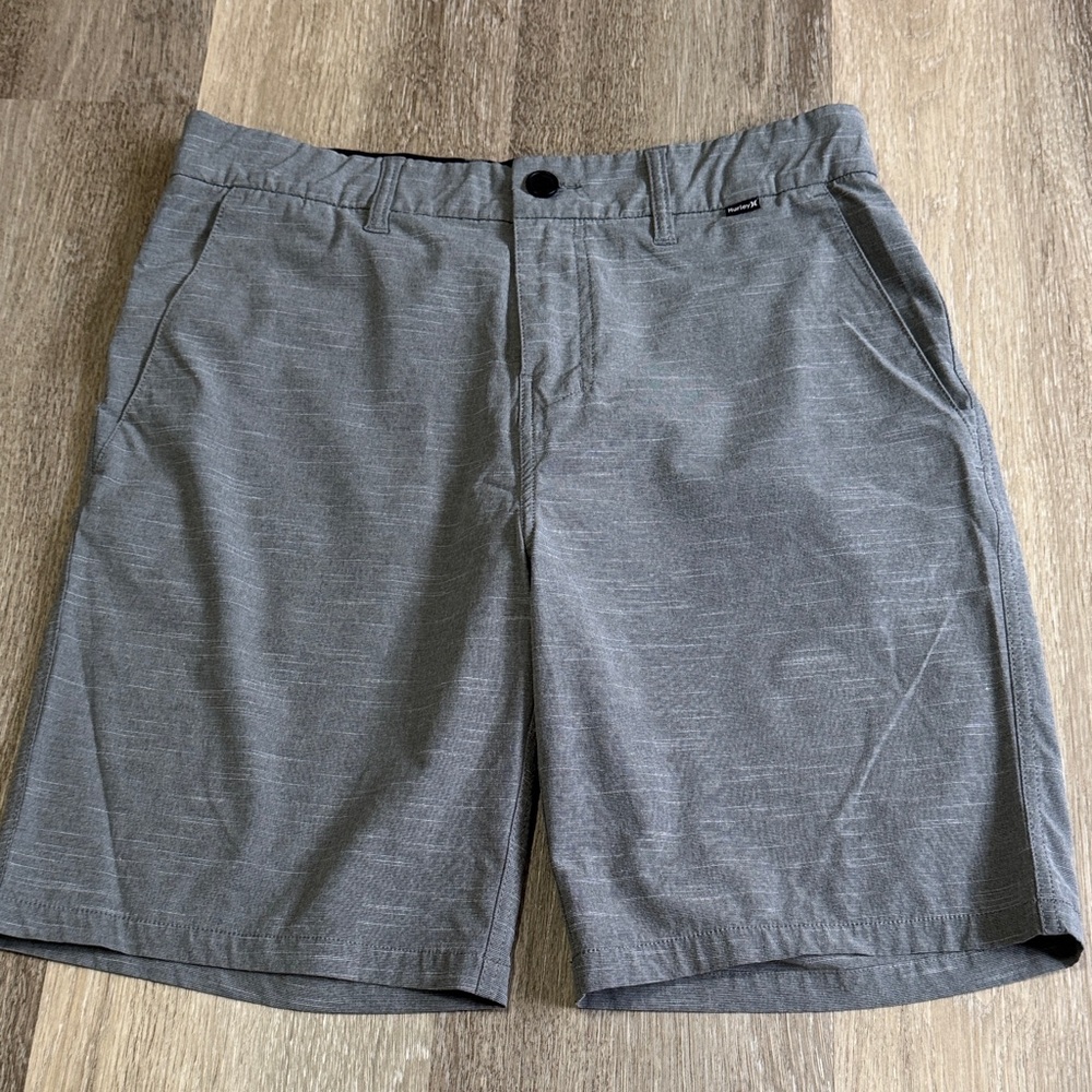 Hurley Men's Heather Gray Flat Front Shorts